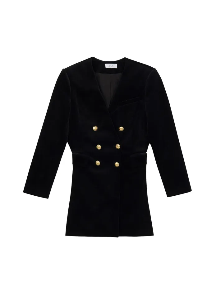 ALC Dresses Chelsea Velvet Mini Dress Black 8211 Women