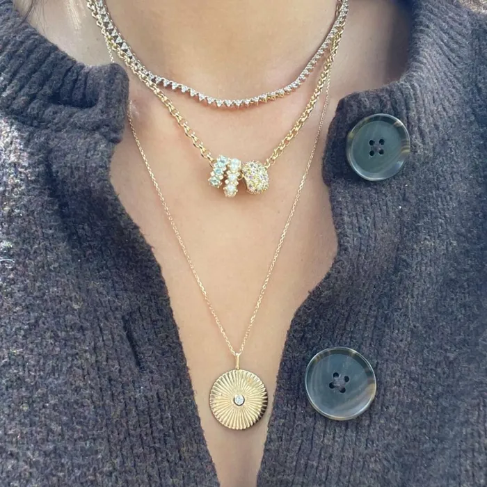 Adina Reyter Fine Chains and Pendants Large Diamond Rays Pendant 8211 Necklaces
