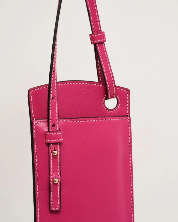 ALOHAS Bags Women Phone Pouch 8211 Pink Leather Handbag