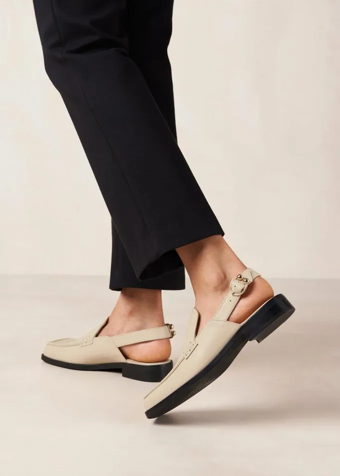 ALOHAS Loafers Women Abe 8211 Cream Slingback Loafers