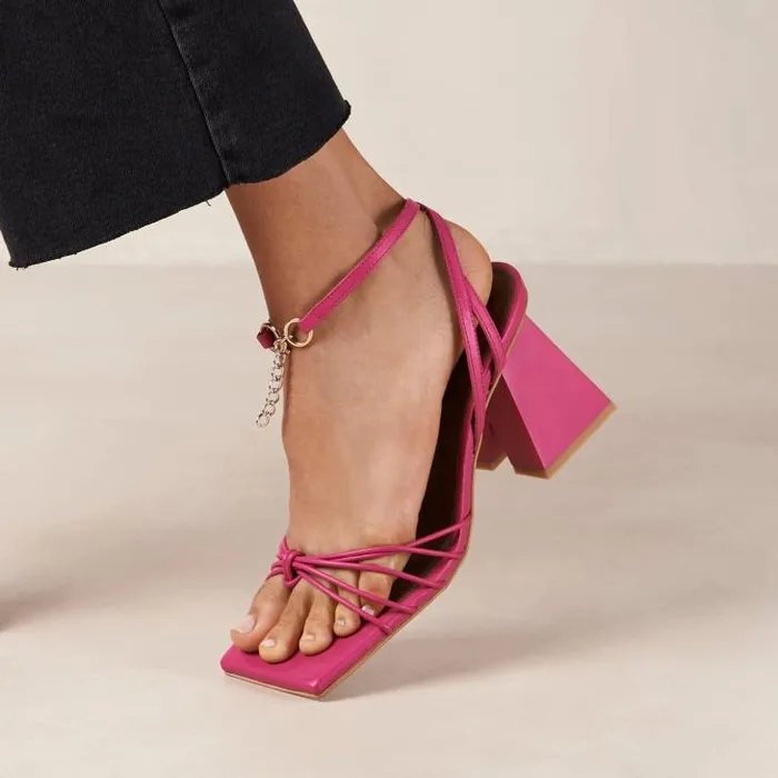 ALOHAS Sandals Women Cactus 8211 Pink Ankle Chain Sandals