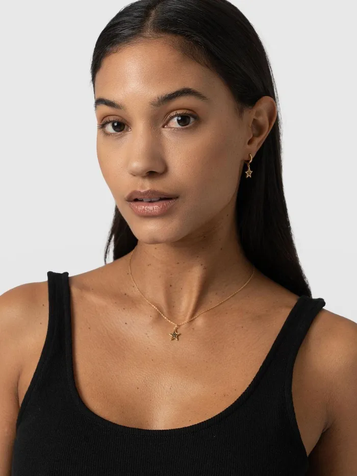 Astral Star Necklace 8211 GoldBlack Goldblack Women Saint And Sofia Necklaces