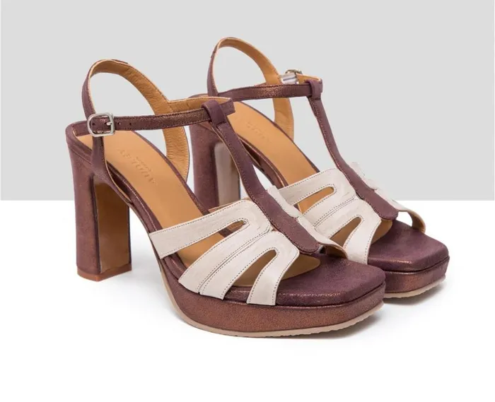 Audley Shoes High Heel Leather Sandal Fabiola Beige Women High Heel