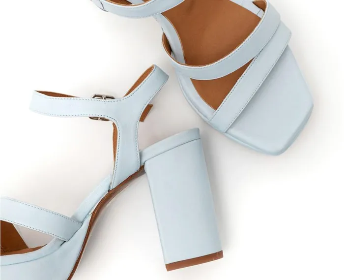 Audley Shoes High Heel Leather Sandal Hoshi Blue Women High Heel