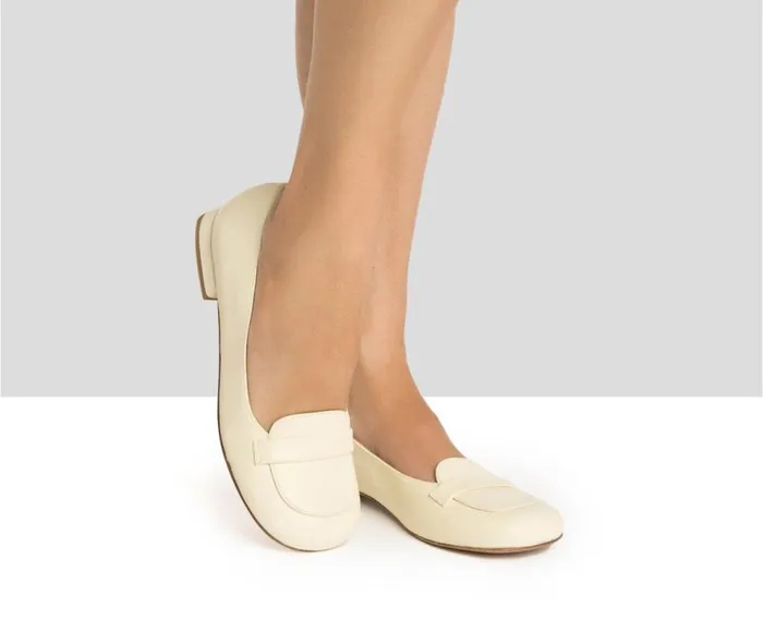 Audley Shoes Low Heel Leather Shoe Hila Yellow Women Medium Heel
