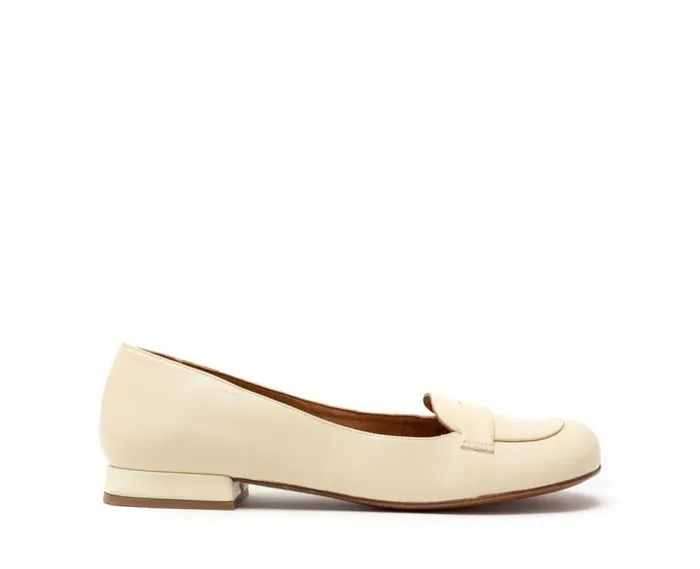 Audley Shoes Low Heel Leather Shoe Hila Yellow Women Medium Heel