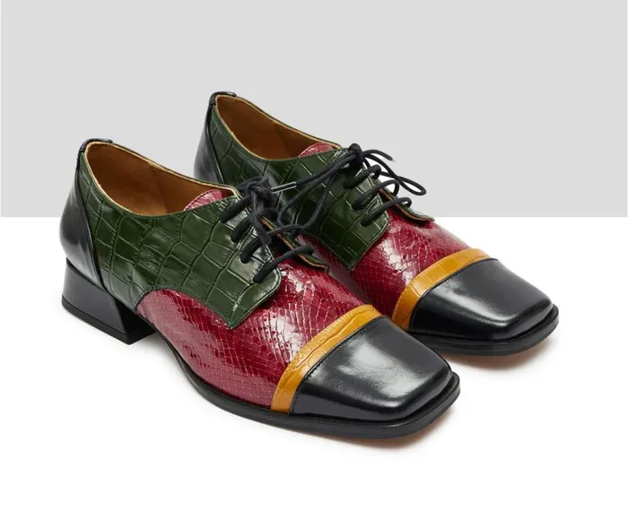 Audley Shoes Low Heel Leather Shoe Korine Black Women Medium Heel