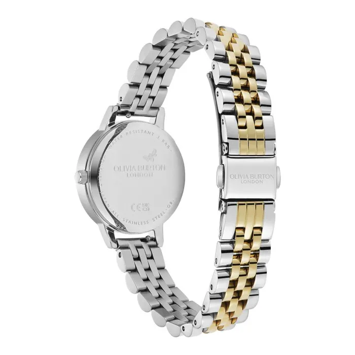 Classic Watches Women Olivia Burton 30mm White and Two Tone Bracelet Watch