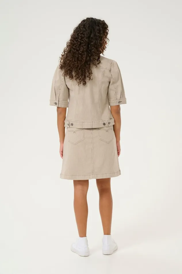 CULTURE Jackets and Coats CUmilky Casual Jacket Dunewhite Stripe 8211 Women