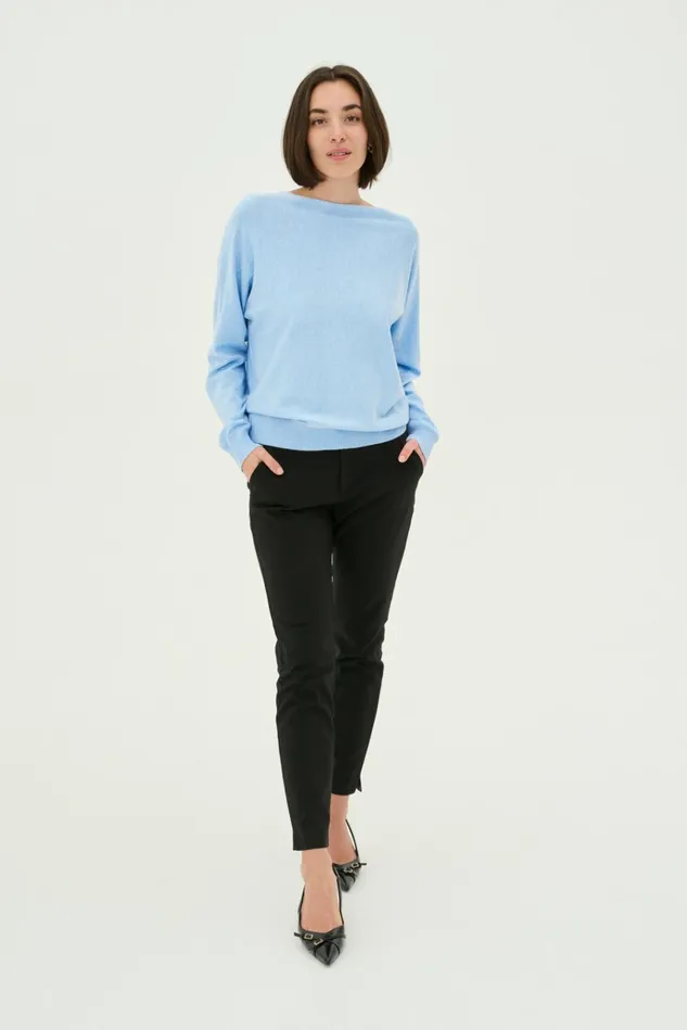 CULTURE Knitwear and Cardigans CUannemarie Pullover Cashmere Blue Mel 8211 Women