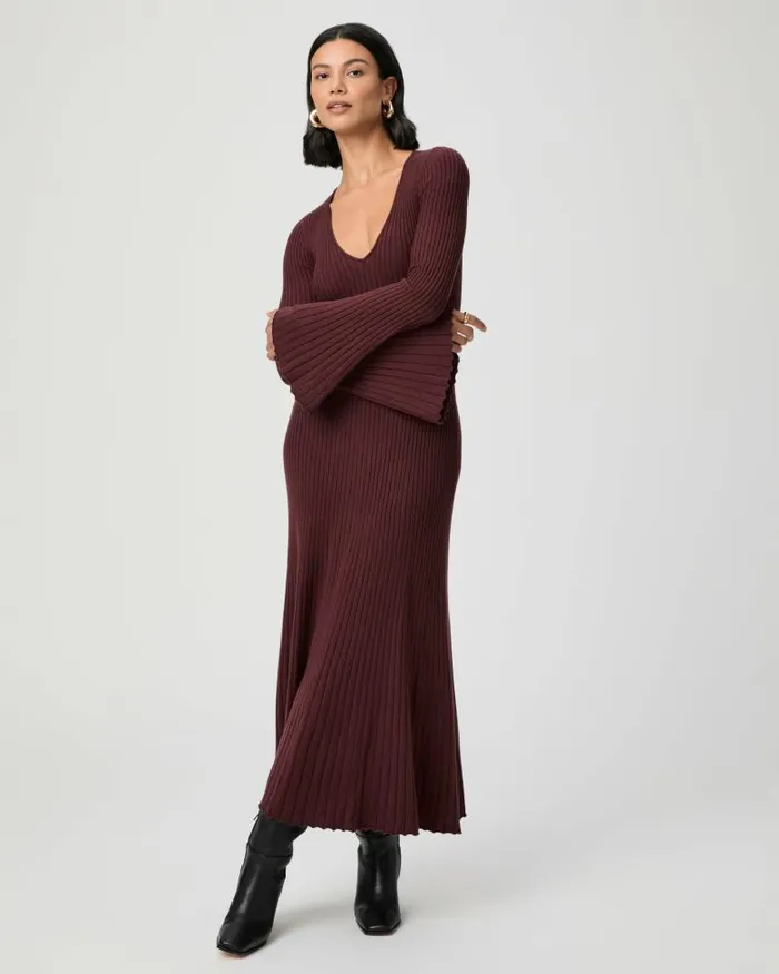 Dresses Women PAIGE Bel Dress 8211 Oxblood Dresses Women PAIGE Bel Dress 8211 Oxblood