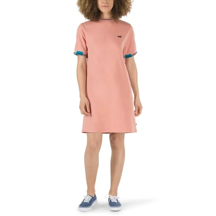 Dresses Women Vans Hi Roller Tri Check Dress Rose Dawn