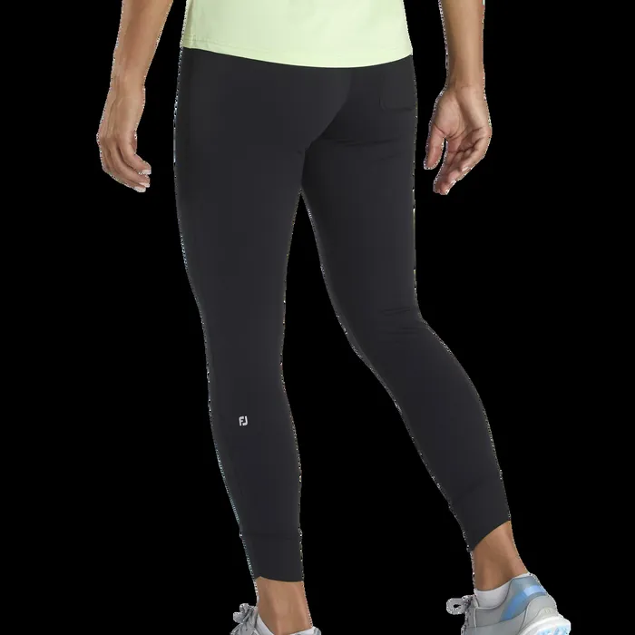 FootJoy Pants Women Ankle Length Rib Block Leggings Black FootJoy Pants Women Ankle Length Rib Block Leggings Black