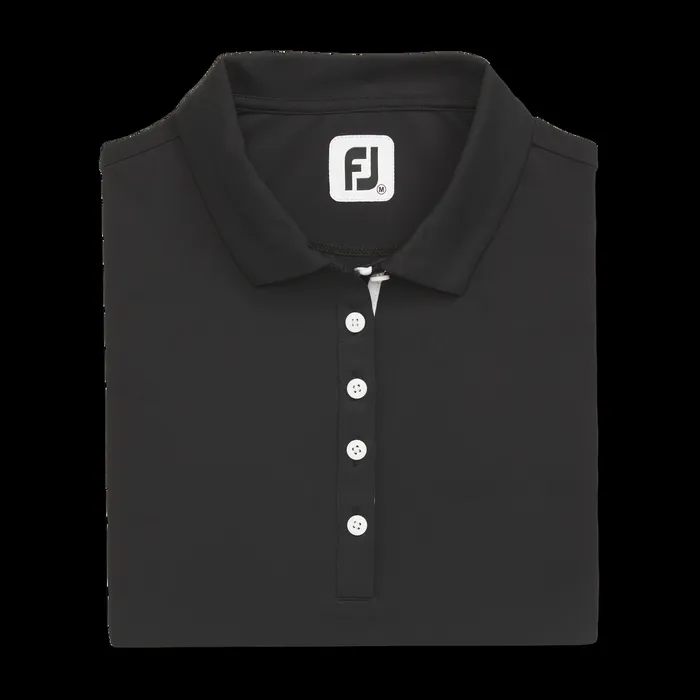 FootJoy Shirts Women Ruched Half Sleeve Black FootJoy Shirts Women Ruched Half Sleeve Black