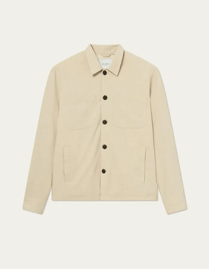 JacketsCoats Men Les Deux Marseille Twill Jacket 8211 Light Desert Sand Melange JacketsCoats Men Les Deux Marseille Twill Jacket 8211 Light Desert Sand Melange