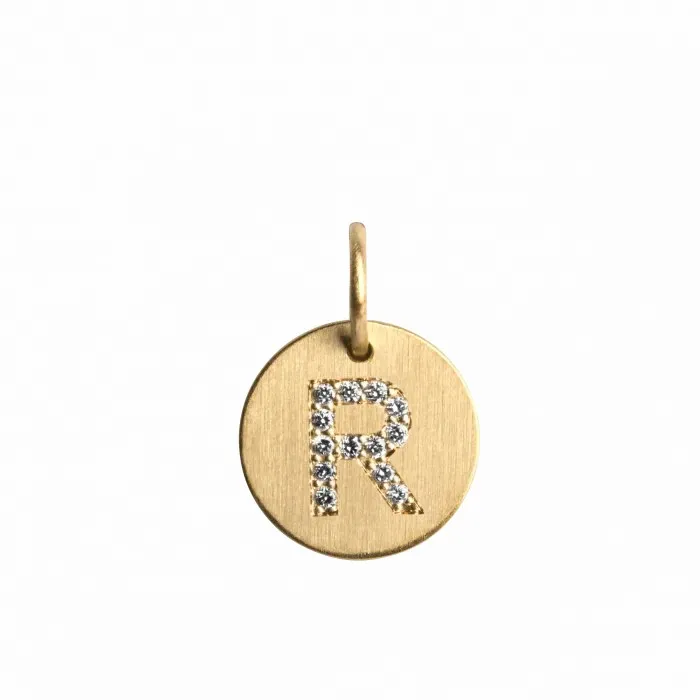 Jane Knig Gold Pendants Women Lovetag Pendant With Diamonds R