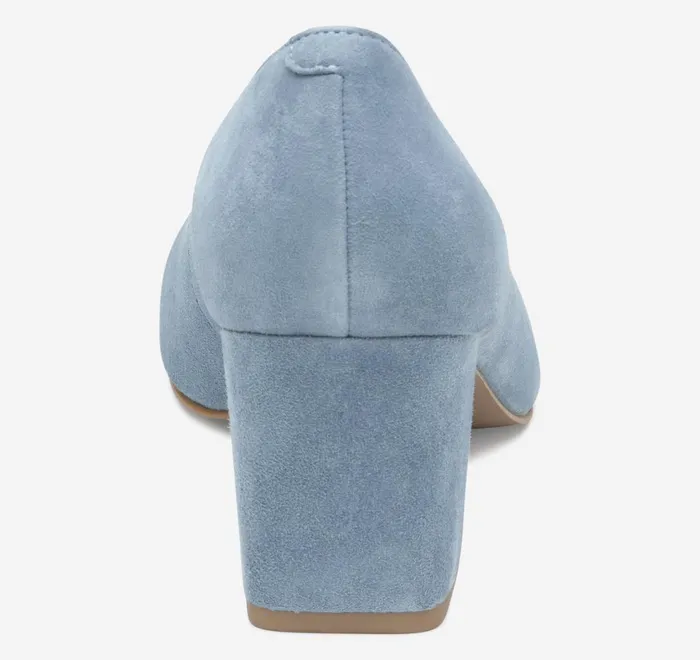 JohnstonandMurphy Heels and Platform Wedges Vicki Pump Slate Blue Kid Suede 8211 Women