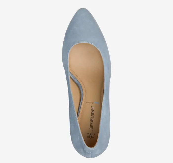 JohnstonandMurphy Heels and Platform Wedges Vicki Pump Slate Blue Kid Suede 8211 Women
