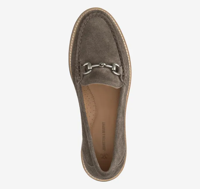 JohnstonandMurphy Mules and Loafers Emmalynn Bit Loafer Dark Grey Suede 8211 Women