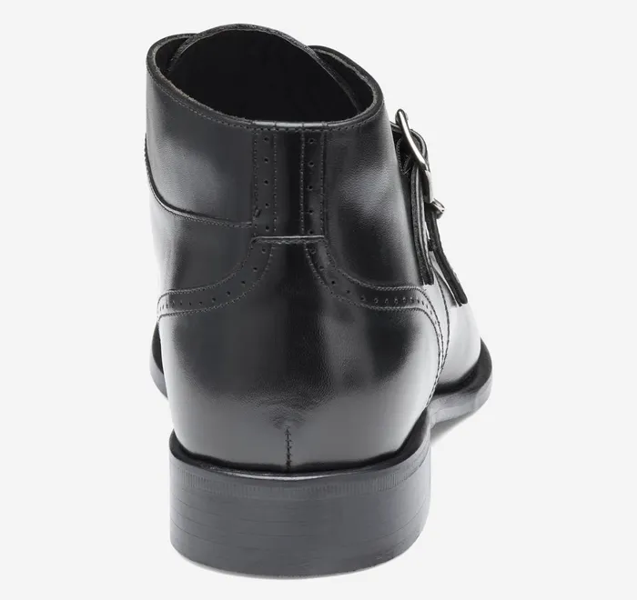 JohnstonandMurphy SlipOns and Loafers Ellsworth Double Buckle Boot Black Italian Calfskin 8211 Men