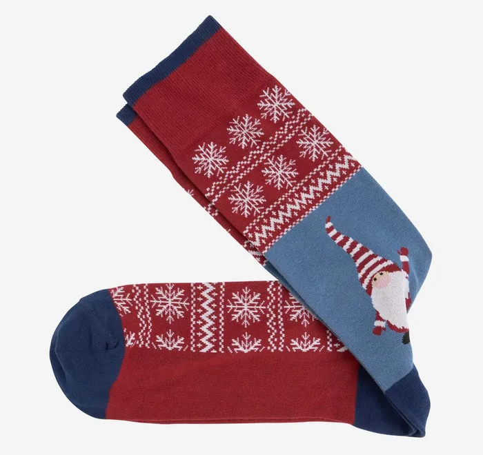 JohnstonandMurphy Socks Pima Cotton HolidayThemed Socks Red Multi Santa Gnome 8211 Men JohnstonandMurphy Socks Pima Cotton HolidayThemed Socks Red Multi Santa Gnome 8211 Men