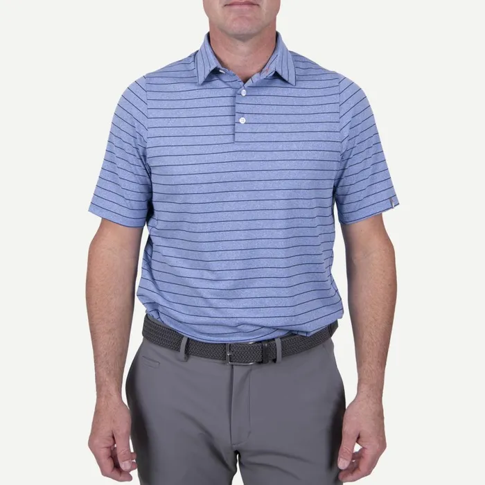 KJUS Polos Soren Meacutelange Stripe Polo SS Bright Blueatlanta Blue 8211 Men
