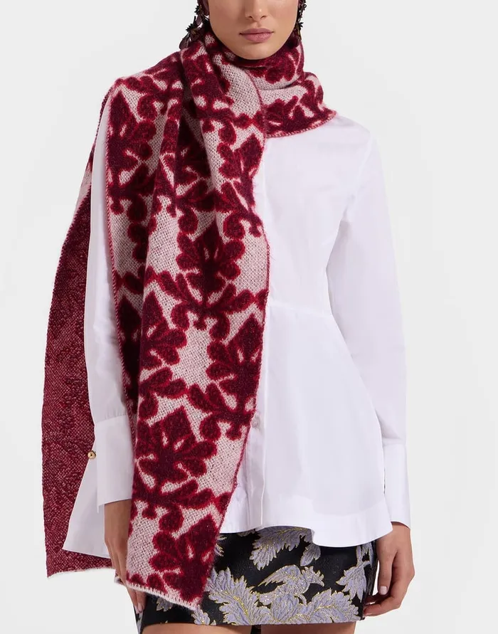 La Doublej HalfLight Scarf Herald Cream In Light Mohair Women Foulards and Scarves