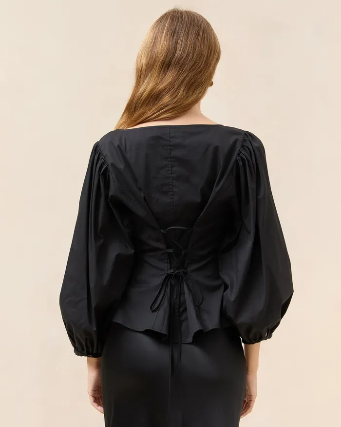 Loeffler Randall Isa Black Blouse Women Tops Loeffler Randall Isa Black Blouse Women Tops