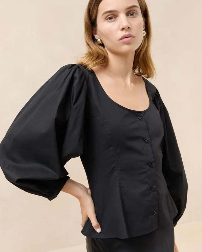 Loeffler Randall Isa Black Blouse Women Tops Loeffler Randall Isa Black Blouse Women Tops