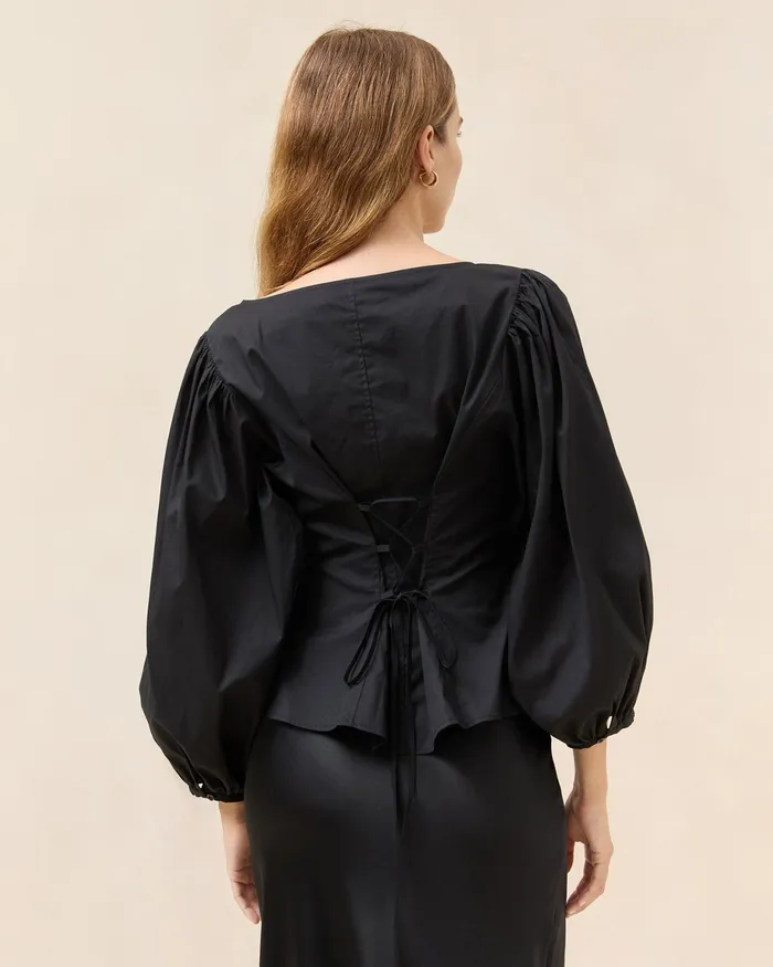 Loeffler Randall Isa Black Blouse Women Tops Loeffler Randall Isa Black Blouse Women Tops