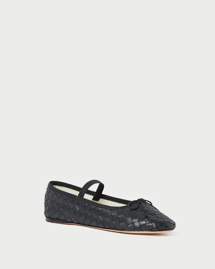 Loeffler Randall Leonie Black Woven Ballet Flat L Flats L Footwear Women Flats and Loafers Loeffler Randall Leonie Black Woven Ballet Flat L Flats L Footwear Women Flats and Loafers