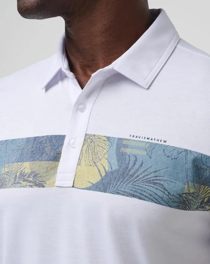 Men AT ALTITUDE POLO White TravisMathew Polos