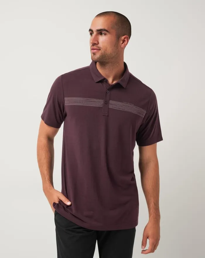 Men COAST CHARTER POLO Plum TravisMathew Polos