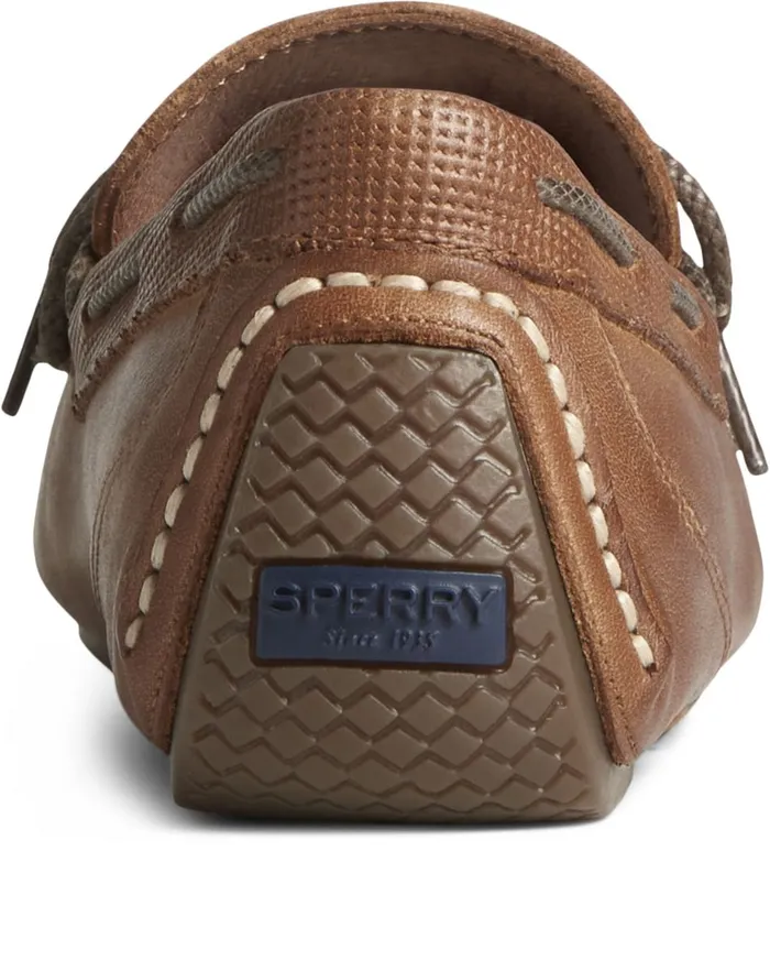 Men Davenport Deboss Leather 1Eye Driver Tan Sperry Boots