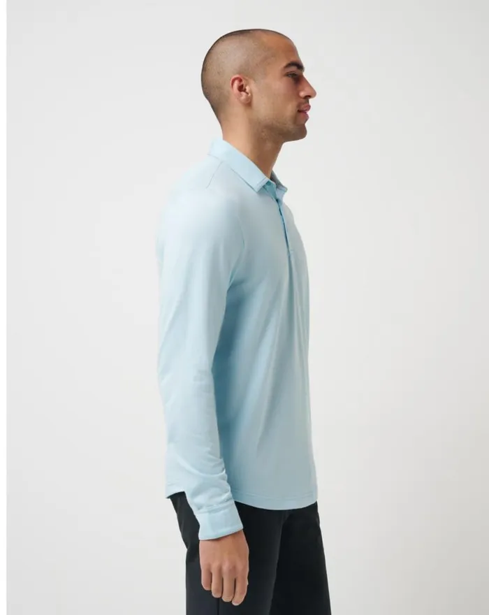 Men FEATHERWEIGHT LONG SLEEVE POLO Cory Blue TravisMathew Polos