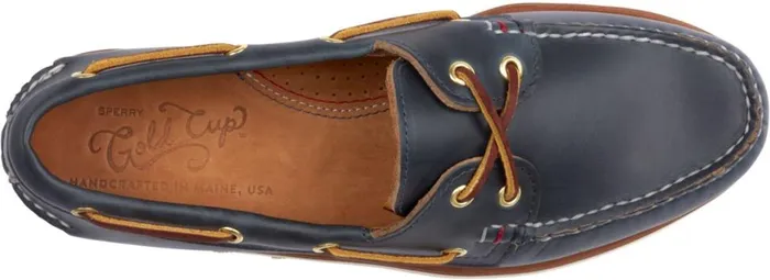 Men Gold Cup Authentic Original Handcrafted In Maine Boat Shoe Navy Sperry Boots