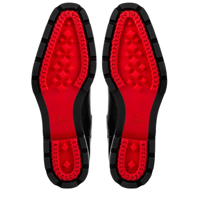 Men Melon Spikes Boots 8211 Calf Leather 8211 Black Black Christian Louboutin Ankle Boots