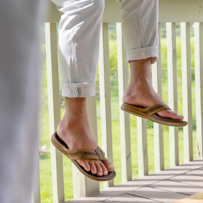 Men Reef Flip Flops Cushion Lux Toffee