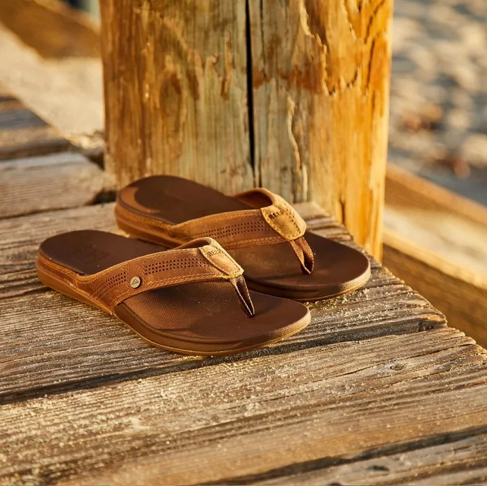 Men Reef Flip Flops Cushion Lux Toffee