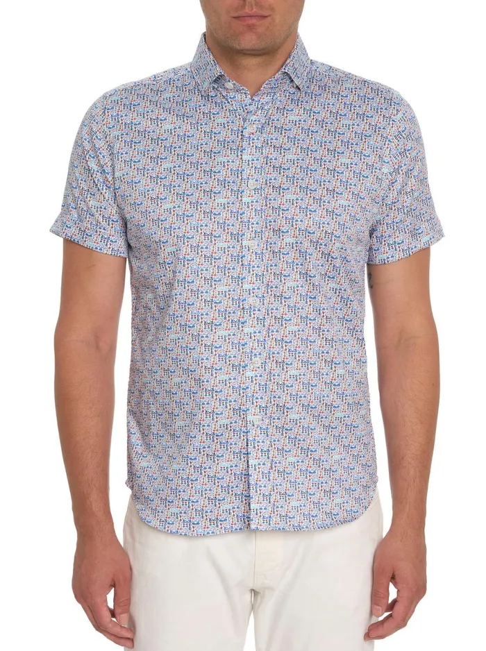 Men Robert Graham Button Down Shirts OVERLOOK SHORT SLEEVE BUTTON DOWN SHIRT MULTI Men Robert Graham Button Down Shirts OVERLOOK SHORT SLEEVE BUTTON DOWN SHIRT MULTI