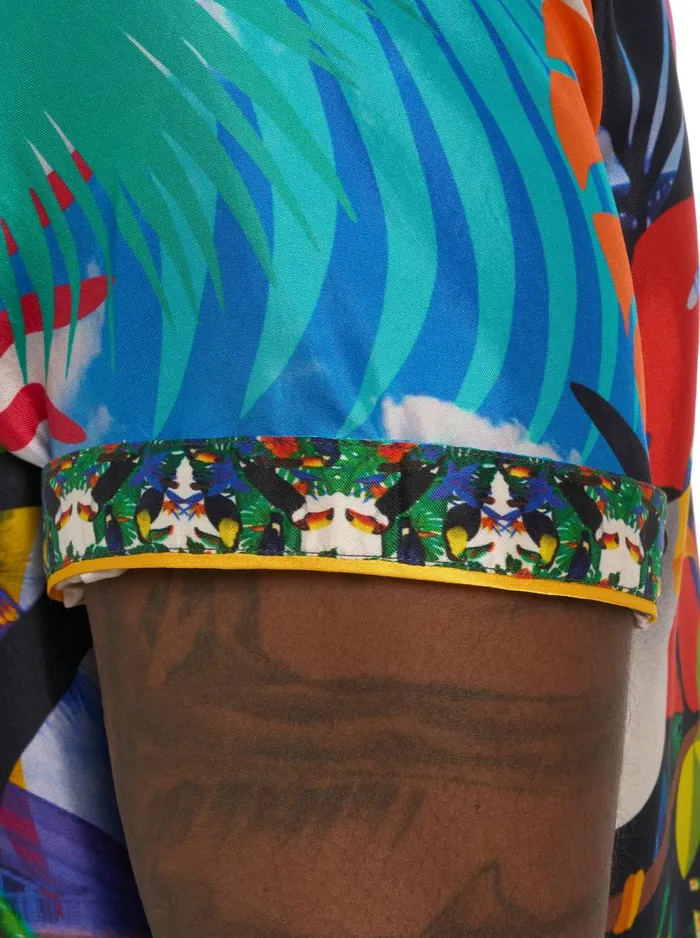 Men Robert Graham Short Sleeve Button Down Shirts LIMITED EDITION THE TOUCAN MIX SHORT SLEEVE BUTTON DOWN SHIRT MULTI
