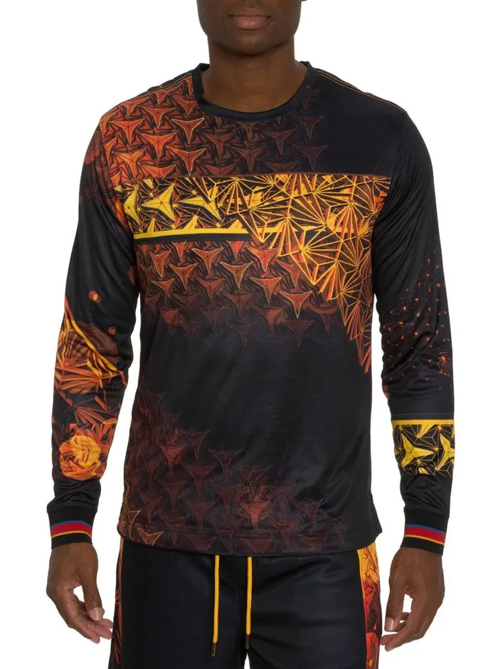 Men Robert Graham Sweaters and Knits LIMITED EDITION ASTEROIDS LONG SLEEVE KNIT MULTI
