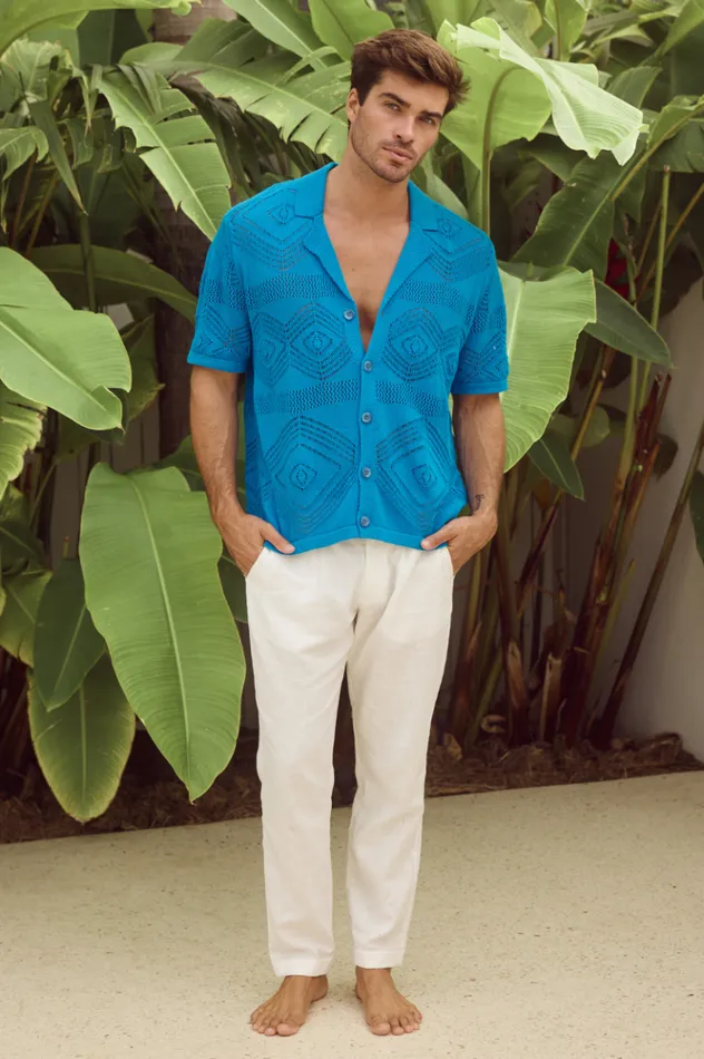 Men Shirts Runaway The Label LIAM SHIRT Blue