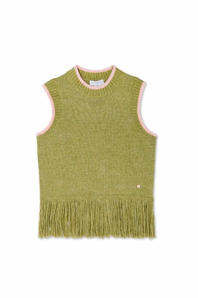 Never Fully Dressed Knitwear Olive Knit Tank Top 8211 Women