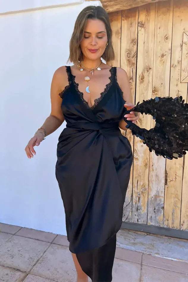 Never Fully Dressed Summer Somewhere Black Meela Lace Trim Dress 8211 Women
