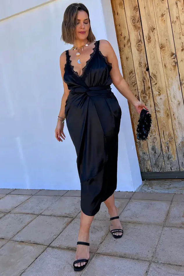 Never Fully Dressed Summer Somewhere Black Meela Lace Trim Dress 8211 Women