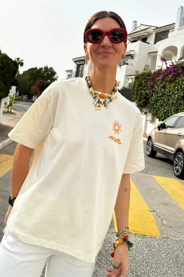 Never Fully Dressed Tops and TShirts Cream Mind Body And Soul TShirt 8211 Women