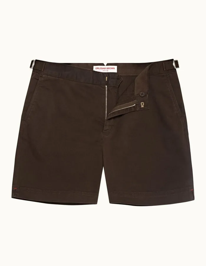 Orlebar Brown Day Shorts Men Bulldog StretchCotton Truffle