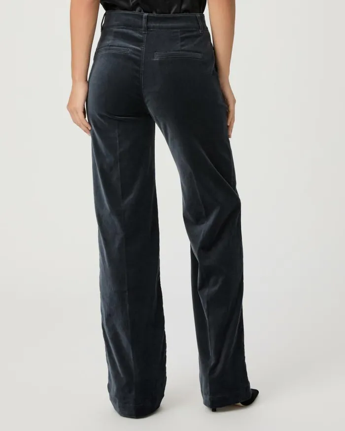 Pants Women PAIGE Sasha Wide Leg Pant 8211 Calico Blue Velvet Pants Women PAIGE Sasha Wide Leg Pant 8211 Calico Blue Velvet