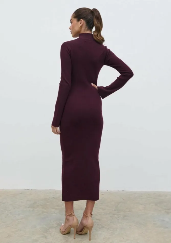 Pretty Lavish Dresses Women Shani Cut Out Knit Dress Red